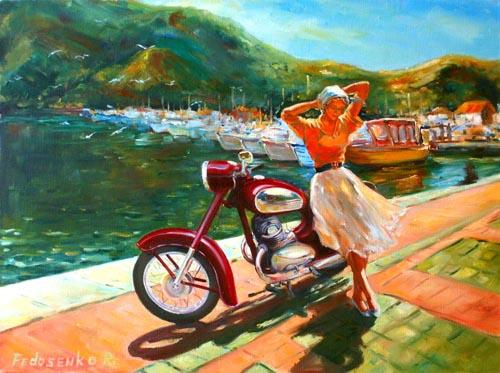 painting motorcycle art