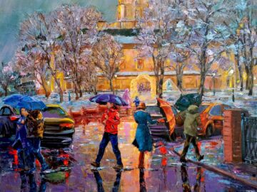 городской пейзаж зимний Минск