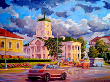 В оранжевых тонах, Минск улица Ленина