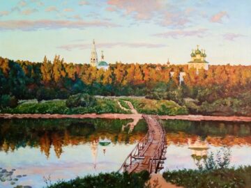 Свободная копия картины И. И. Левитана «Тихая обитель» Тихая обитель, пейзаж маслом на холсте